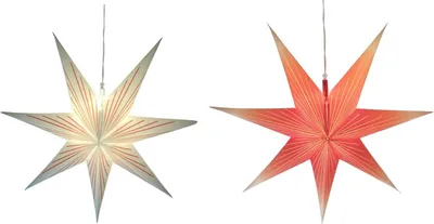 Produktbild von LED Weihnachtsstern 60cm rot weiß Adventsstern Leuchtstern Weihnachtsdeko Deko , Farbe:weiss