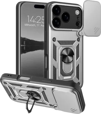 Produktbild von Armor Handyhülle für Apple iPhone 17 Pro Kameraschutz Handy Panzer Case Cover Schutzhülle Outdoor Farbe: Silber