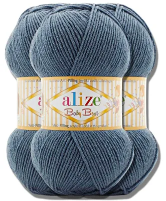 Produktbild von Alize 3x 100g Baby Best Wolle, Antipilling, Uni, Häkeln, Stricken (418)