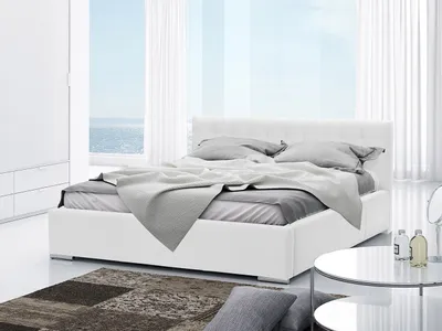 Obrázok produktu pre Manželská čalúnená posteľ 140x200 ZARITA - biela