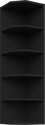 Produktbild von LUNARA Eckschrank hoch – 30 cm breit, schwarz