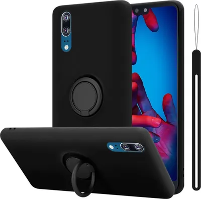 Immagine prodotto di Cadorabo cover per Huawei P20 cover protettiva in nero custodia del telefono cellulare TPU custodia cover