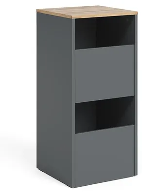 Zdjęcie produktu dla Szafka łazienkowa Vicco Viktor Antracyt/Dąb goldkraft 40.2 x 88.2 cm z 2 drzwiami, Model 62861