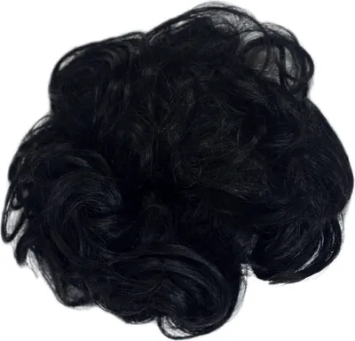 Produktbild von WIG ME UP Scrunchie Haargummi Kunsthaar Schwarz YZF-3054A-1