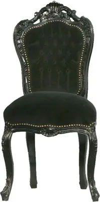 Produktbild von Casa Padrino Barock Esszimmer Stuhl Schwarz / Schwarz - Möbel Barockstil