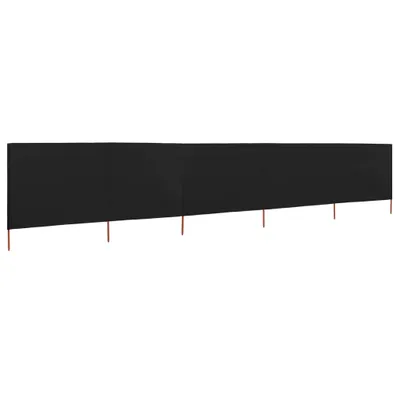 Image de vidaXL Tissu brise-vent 5 pièces 600 x 160 cm noir