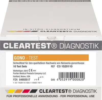 Immagine prodotto di Cleartest® Gonorrea, gonorrea, gonococchi, Neisseria gonorrhoeae, 25 test