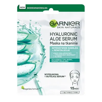 Zdjęcie produktu dla Garnier Maska z kwasem hialuronowym i organicznym ekstraktem z aloesu, 28g