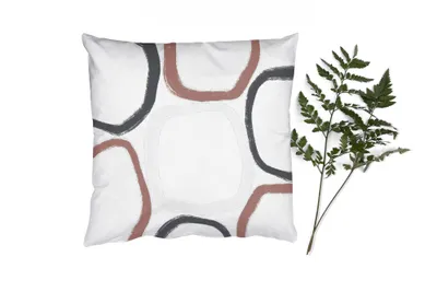 Produktbild von MuchoWow® Zierkissen Sofakissen Wohnzimmer Dekokissen 50x50 cm Minimalismus - Geometrische Formen - Pastell - Muster - Komfort - Sofakissen
