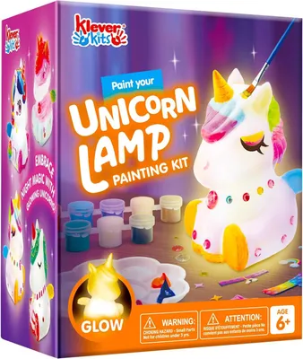 Produktbild von Klever Kits Einhornlampe, Bastelset für Kinder ab 6 Jahren, kreative Geschenke für Mädchen und Jungen