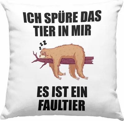 Produktbild von Trendation - Lustige Deko-Kissen mit Füllung 40x40 mit Spruch Mitarbeiter Faultier Geschenk Arbeitskollege Männer Frauen (Rosa)