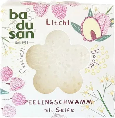 Produktbild von Peelingschwamm mit Seife Litchi