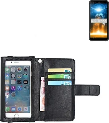 Produktbild von K-S-Trade Handy Hülle Schutz Hülle Kompatibel mit Blackview BV6300 Pro Case mit Displayschutz / Schutzfolie Flip Cover Wallet case Etui Hülle
