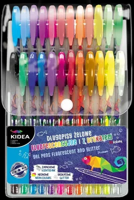 Zdjęcie produktu dla Długopisy żelowe Kidea 24 kolory