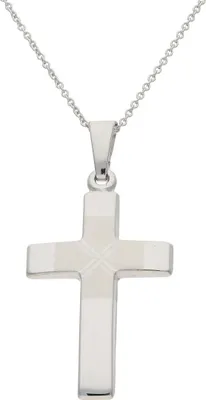 Produktbild von Kreuz Anhänger Weißgold 585 rhodiniert JL22-02-0126 JuwelmaLux