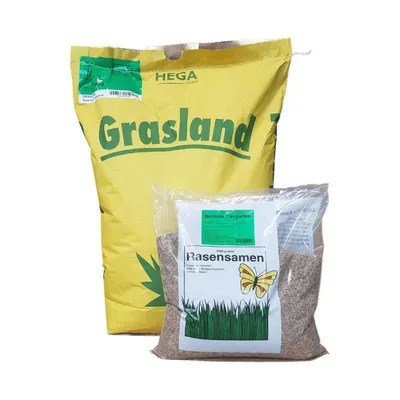 Produktbild von HEGA Grasland Rasensamen Grassamen Berliner Tiergarten Saatgut Rasen Gras 20kg (2 x 10 kg)