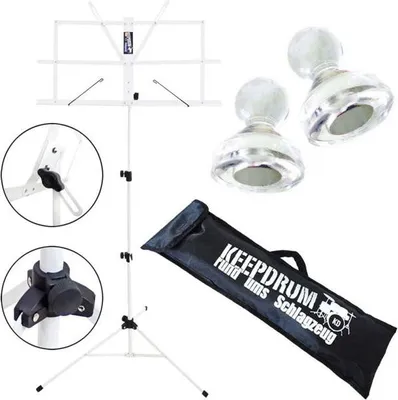 Immagine prodotto di keepdrum MUS2WH leggio bianco con 10 magneti