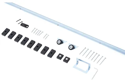 Imagen del producto de Herraje para Puerta Corredera 186 cm Kit de Accesorios para Puerta Corrediza de Madera con Riel de Metal