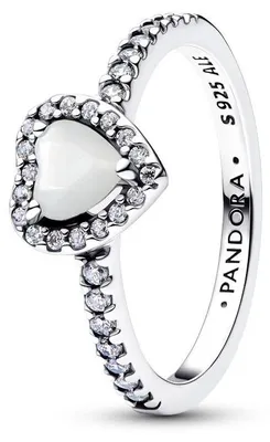Produktbild von Silberring für Damen Herz mit Perlmutt von PANDORA Timeless