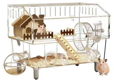 Immagine prodotto di Gabbia per criceti con finestra panoramica e sistema di ventilazione