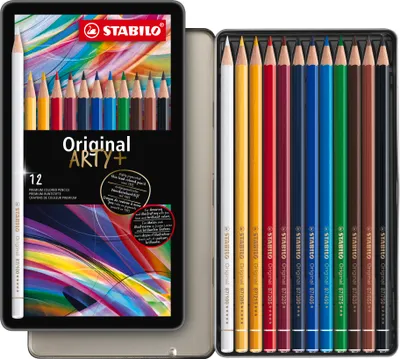 Produktbild von STABILO Premium-Buntstift - Original - ARTY+ - 12er Metalletui - 12 verschiedene Farben