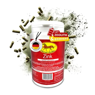Produktbild von Scheidler horse-direkt Zink Komplex für Pferde - 700g Pellets hochdosiert für Huf, Haut & Fell – Mit Bierhefe, Zeolith, Esparsette & Schwarzkümmel