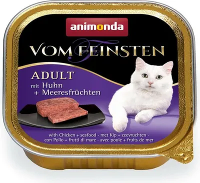 Produktbild von animonda Vom Feinsten Adult mit Huhn + Meeresfrüchten, Senior, Huhn, Meeresfrüchte, 100 g