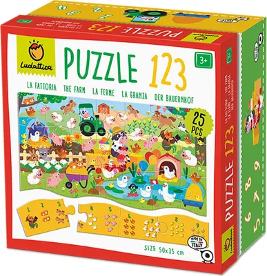 Produktbild von Ludattica Puzzle 123 Der Bauernhof Mehrfarbig Mehrfarbig One Size