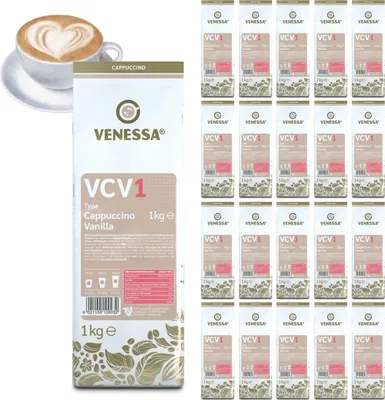 Produktbild von VENESSA VCV1 Cappuccino Vanilla 20 x 1kg - Cremiger Cappuccino mit feiner Vanillenote