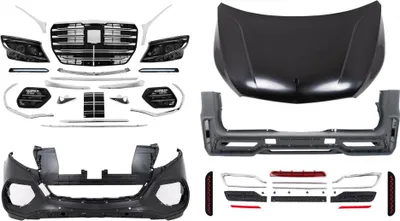 Produktbild von Bodykit Stoßstange für Mercedes Vito 2016–2023 Umbau auf 2024 V-Design Kühlergrill.