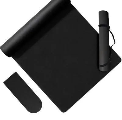Immagine prodotto di Tappetino da yoga Relaxdays, spessore 5 mm, 68 x 183 cm, con tracolla, antiscivolo, in PU, tappetino sportivo per yoga, pilates e fitness, colore nero, Immagine generata dall'IA