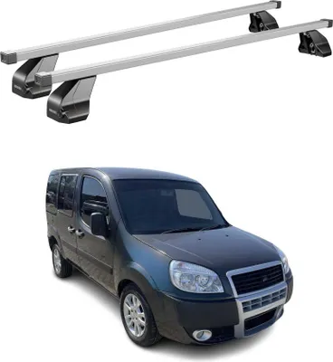 Produktbild von Menabo Dachträger Grundtäger für Fiat Doblo 2000-2010 75kg Stahl Silber 2 tlg