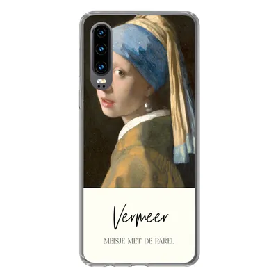 Produktbild von MuchoWow® Handyhülle Schutzhülle Hülle für Huawei P30 Das Mädchen mit dem Perlenohrring - Vermeer Silikon Softcase Handy Hülle - Kartenbesitzer