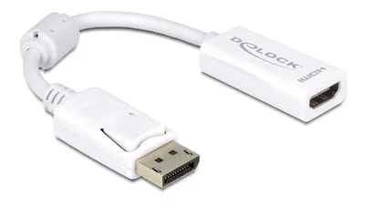 Obrázok produktu pre Delock Adaptér Displayport 1.1 samec > HDMI samica pasívny biely