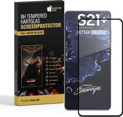 Produktbild von 3x 9H Hartglas für Samsung Galaxy S21 Plus FULL COVER Schutzfolie Schutzglas SW Klar Displayschutz Panzerfolie Displayglas Tempered Glasfolie Panzerglas Sicherheitsglas Echtglas