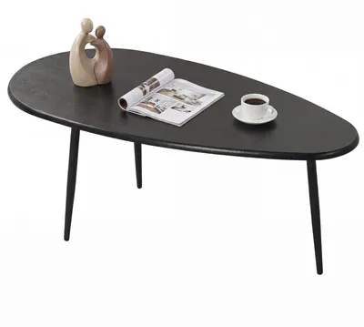 Zdjęcie produktu dla Stolik kawowy COSTWAY, średniowiekowy stolik do salonu o solidnej metalowej konstrukcji i stylistyce, stolik retro do kanapy, stolik pomocniczy, stolik kawowy, czarny