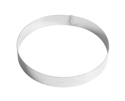 Immagine prodotto di Pasticceria Paderno, anello per torte, larghezza 22 cm, acciaio inossidabile, resistente alla ruggine, modello 47530-22