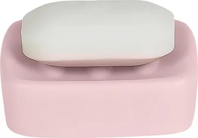 Produktbild von Spirella Seifenschale Steinoptik dekorative Badausstattung Seifenablage "Retro" Maße: 10,5 x 10,5 x 3 cm - Pastellrosa