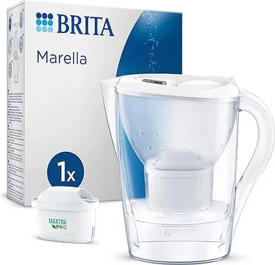 Produktbild von Brita Marella, Pitcher-Wasserfilter, 1,4 l, Transparent, Weiß