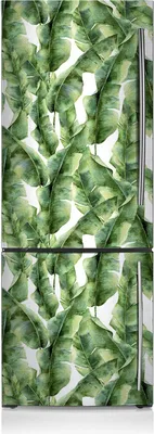 Produktbild von Kühlschrankmagne Kühlschrank Aufkleber Magnetfolie Dekoration 60x205 cm - Exotische Blätter