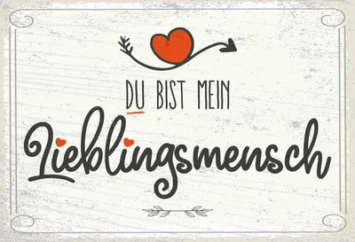 Produktbild von vianmo Holzschild 20x30 cm Du bist mein Lieblingsmensch Herz