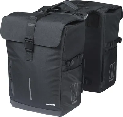 Produktbild von Basil Move Doppelpacktasche MIK 30 Liter - schwarz, wasserabweisend, inkl. Re...