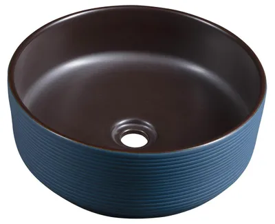 Produktbild von Sapho PRIORI Keramik-Waschtisch Ø 41 cm, Blau/Braun