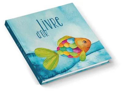 Gästebuch für Kinder, 21×21 cm, 100 Seiten, Hardcover, türkis