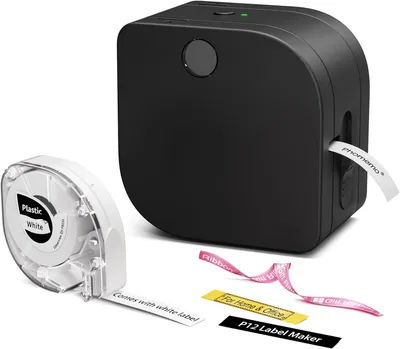 Image de Imprimante d'étiquettes Phomemo Mini Bluetooth P12 Étiqueteuse auto-adhésive Compatible with iOS & Android Transfert thermique
