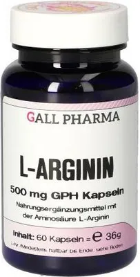 Produktbild von GALL PHARMA Arginin 500 mg GPH Kapseln, 60 St. Kapseln