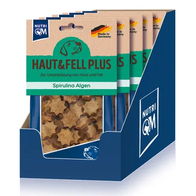 Produktbild von NutriQM Snack Haut & Fell Plus Spirulina Alge 5 x 125g