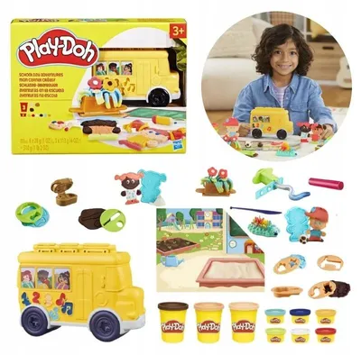 Produktbild von Play-Doh Schultag-Abenteuer, 3 Jahr(e), Acrylnitril-Butadien-Styrol (ABS), Polypropylen (PP), Polyethylen, 25 Stück(e)