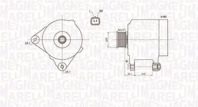 Produktbild von MAGNETI MARELLI 063731768010 Lichtmaschine Generator LiMa 110A 12V für RENAULT SCÉNIC II (JM0/1) MEGANE II Coupé-Cabriolet (EM0/1) Scénic I MEGANE II