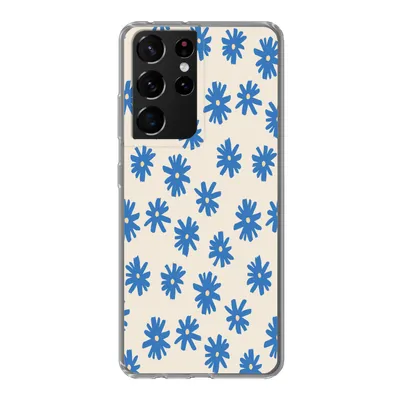 Produktbild von MuchoWow® Handyhülle Schutzhülle Hülle für Samsung Galaxy S21 Ultra Blume - Muster - Minimalismus Silikon Softcase Handy Hülle - Mobiltelefon